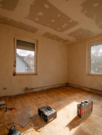 Zimmer im Rohzustand