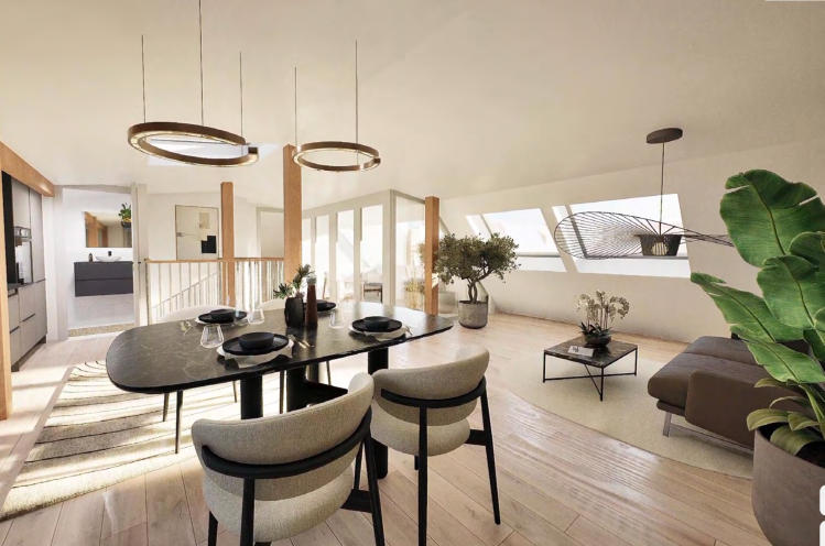 Wohn-/Essbereich DG-Maisonette – Visualisierung